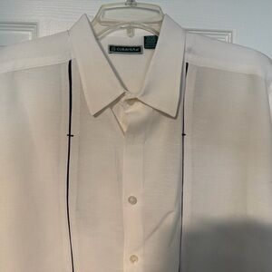 Cubavera Men's Cream Button-Down Shirt